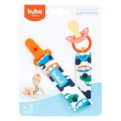 PRENDEDOR DE CHUPETA INFANTIL CARRINHOS COLORIDOS - BUBA na internet