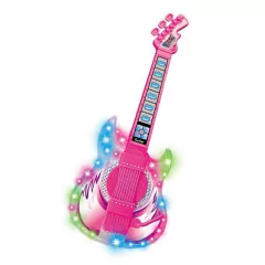GUITARRA COM MICROFONE PEDESTAL ROCK SHOW ROSA DM TOYS - comprar online
