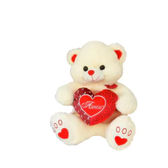 BRINQUEDO URSO DE PELUCIA CORACAO AMOR 50CM- FIZZY