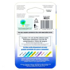 FITA PARA ROTULADOR M-231 BRANCA - BROTHER na internet