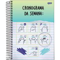 CADERNO ESPIRAL 160F 10 MATERIAS FLORK - JANDAIA