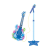 GUITARRA C/ MICROFONE PEDESTAL ROCK SHOW AZUL DM TOYS