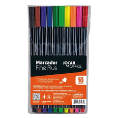 CANETA FINE PLUS 0.4 10 CORES - JOCAR OFFICE