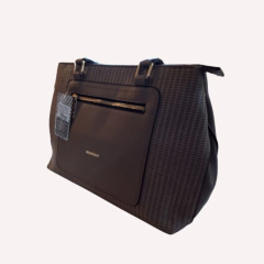 BOLSA FEMININA DE OMBRO TEXTURIZADA KAQUI - GASH na internet