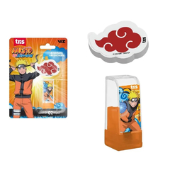 KIT APONTADOR E BORRACHA NARUTO 1 UNIDADE - TRIS na internet