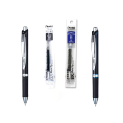 CANETA PENTEL ENERGEL RETR AZ PR COM CARGA AZ PR KIT 4UN