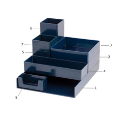 KIT ORGANIZADOR DE MESA 8 PECAS AZUL - MAXCRIL - comprar online