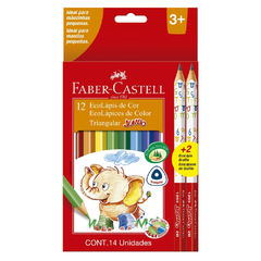 LAPIS JUMBO 12 CORES + 2 ECOLAPIS GRAFITE - FABER CASTEL