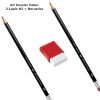 KIT LAPIS N2B PRETO C/ BORRACHA 2UN+ BORRACHA BRANCA - FABER