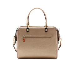 BOLSA FEMININA MONOGRAMA RELEVO VERNIZ DOURADA MÃO - CHENSON na internet