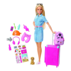 BONECA BARBIE VIAJANTE EXPLORAR E DESCOBRIR COM PET - MATTEL