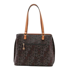 BOLSA FEMININA DE MÃO MONOGRAMA FUN COLORS CAFÉ - CHENSON na internet