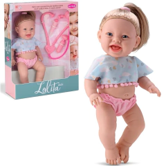 BONECA BEBÊ GRANDE LOLITA DODÓI C/ ACESSORIOS MÉDICO BAMBOLA