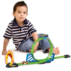 PISTA DE CARRINHOS BRINQUEDO SPEEDSTER NEON LOOPING BRILHO na internet
