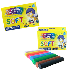 MASSA MODELAR SOFT 12 CORES 180G - ACRILEX - comprar online