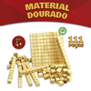 MATERIAL DOURADO EDUCATIVO 111PECAS MADEIRA - PAIS E FILHOS na internet