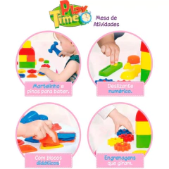 MESINHA DE ATIVIDADES INFANTIL PLAY TIME ROSA - COTIPLAS - Mei-Mei Papelaria - Sempre Presente com Você