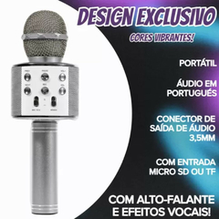 MICROFONE KARAOKE PRATA- ZOOP - Mei-Mei Papelaria - Sempre Presente com Você