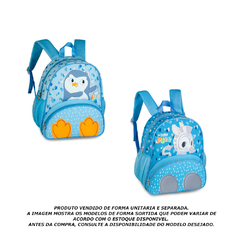 MOCHILA INFANTIL ESCOLAR BABY MADAGASCAR ESTAMPA SORTIDA