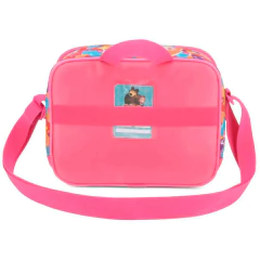 KIT MOCHILA RODINHA LANCHEIRA ESTOJO MASHA ROSA - LUXCEL na internet