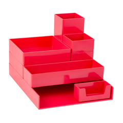 KIT ORGANIZADOR DE MESA 8 PECAS PRIME GOIABA - MAXCRIL - comprar online