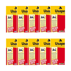 PAPEL COLOR A4 180G C/ 50 FOLHAS VERMELHO 10UN -USAPEL - comprar online