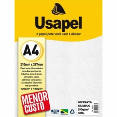 PAPEL GOFFRATA A4 180G C/ 50 FOLHAS BRANCO 10UN - USAPEL