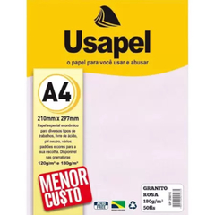 PAPEL GRANITTO A4 180G C/ 50 FOLHAS COR ROSA 10UN- USAPEL na internet