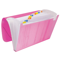 PASTA SANFONADA PLASTICA A4 12 DIV ROSA - DAC
