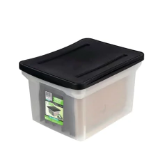 CAIXA ARQUIVO LARGOCRISTAL COM TAMPA COM 20 PASTAS na internet