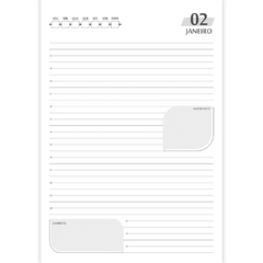 AGENDA PERMANENTE DIARIA COSTURADA PRETA 14,2 x 20,7cm na internet