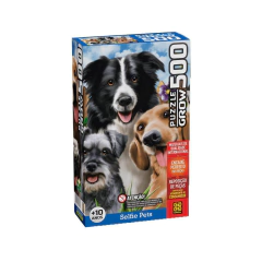 QUEBRA CABEÇA PUZZLE SELFIE PETS 500 PEÇAS - GROW