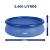 PISCINA INFLAVEL REDONDA 2400 LITROS 2,40 X 63CM - MOR na internet