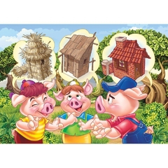 QUEBRA CABEÇA PUZZLE PROGRESSIVO OS TRÊS PORQUINHOS - GROW - comprar online