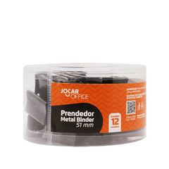 BINDER CLIPS 51MM PRETO 12 UN - JOCAR
