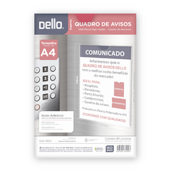 QUADRO DE AVISOS MULTIUSO DISPLAY A4 CRISTAL 12UN - DELLO na internet