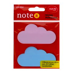 RECADO ADESIVO 45X8 50F TRANSPARENTE NUVEM - MOLIN - comprar online