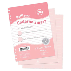 REFIL PARA CADERNO SMART 48 FOLHAS 90G ROSA - DAC - comprar online