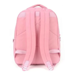 MOCHILA ROSA NOTEBOOK CRINKLE COM CHAVEIRO - UP4YOU - Mei-Mei Papelaria - Sempre Presente com Você