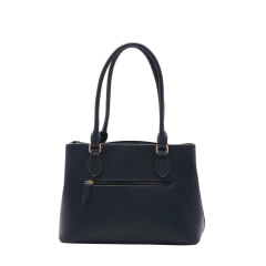 BOLSA FEMININA DE OMBRO TEXTURIZADA AZUL MARINHO - CHENSON na internet