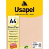PAPEL VERGE A4 180G COM 50 FOLHAS COR SALMÃO - USAPEL
