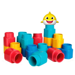 BRINQUEDO FOFO BLOCOS DE ENCAIXE BABY SHARK 15 PEÇAS - ELKA - comprar online