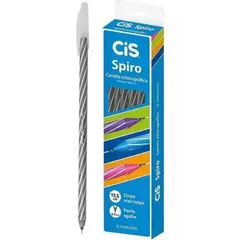 CANETA ESFEROGRAFICA SPIRO CIS PRETA CAIXA C/ 12 UNIDADES - comprar online