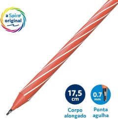 CANETA ESFEROGRAFICA SPIRO CIS VERMELHA CAIXA C/ 12 UNIDADES - loja online