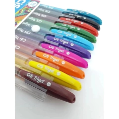 KIT CANETA TRIGEL 10 CORES FASHION - CIS na internet