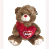 URSO DE PELUCIA 30CM COM CORACAO AMOR FIZZY