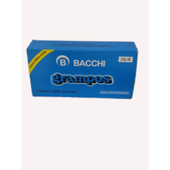 GRAMPO GALVANIZADO 26/8 CAIXA COM 5000 UNIDADES - BACCHI na internet