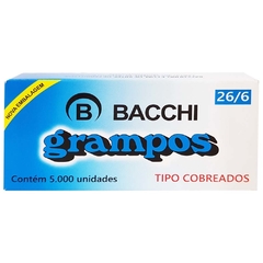 GRAMPO COBREADO 26/6 CAIXA COM 5000 UNIDADES - BACCHI