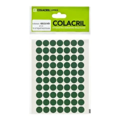ETIQUETA REDONDA VERDE 13MM - COLACRIL