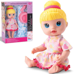 BONECA BEBÊ COM ACESSORIOS BABY BUDDIES FAZ XIXI - BAMBOLA